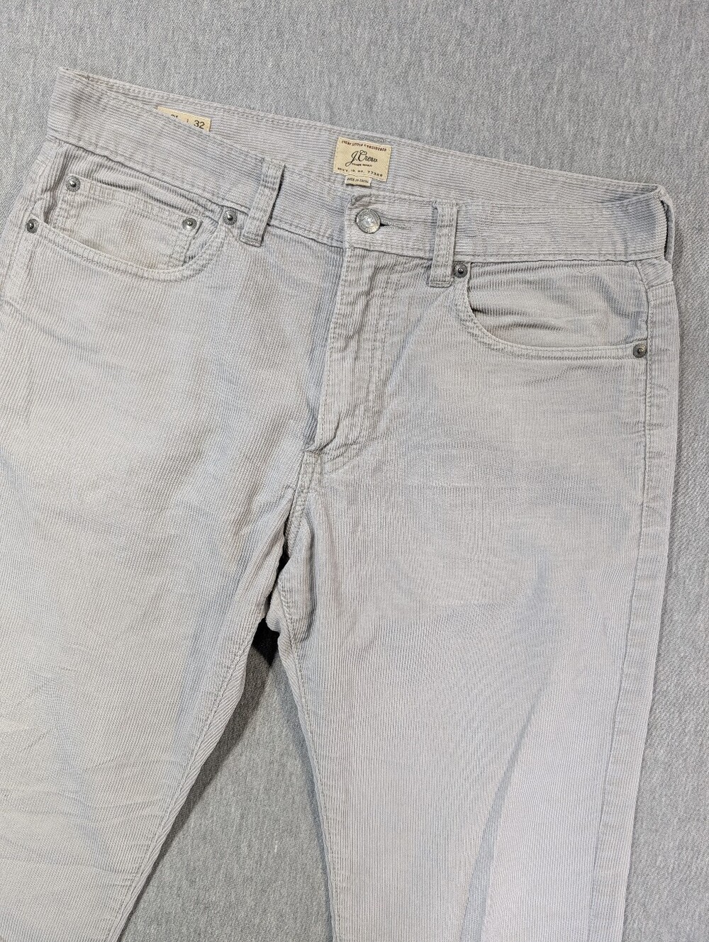 J. Crew 770 Corduroy Straight Leg Pants Men's 31 X 32 Grey